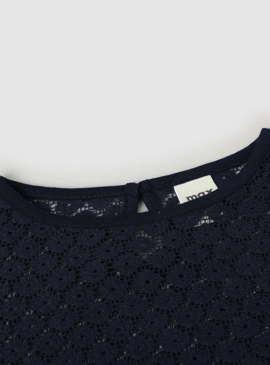 Girls Lace Poncho Top with Camisole