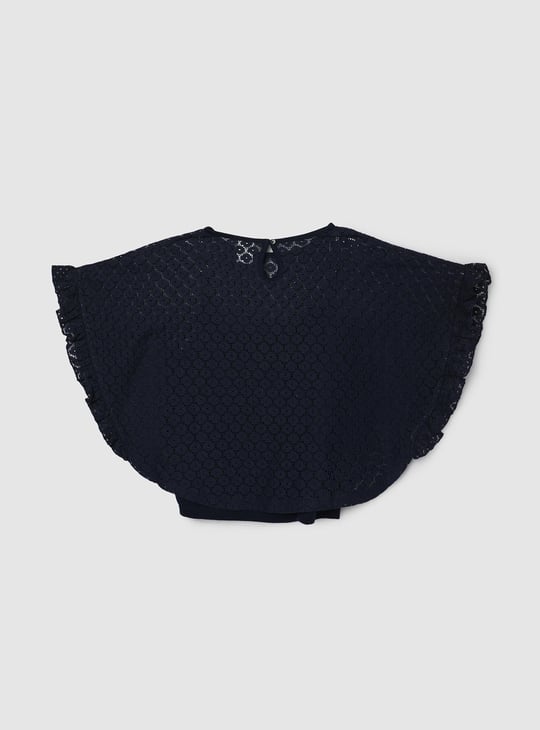 Girls Lace Poncho Top with Camisole