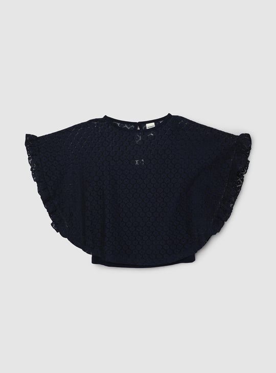 Girls Lace Poncho Top with Camisole