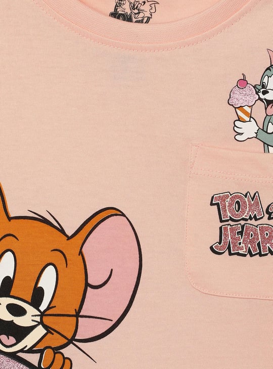 Girls Tom & Jerry Printed T-shirt