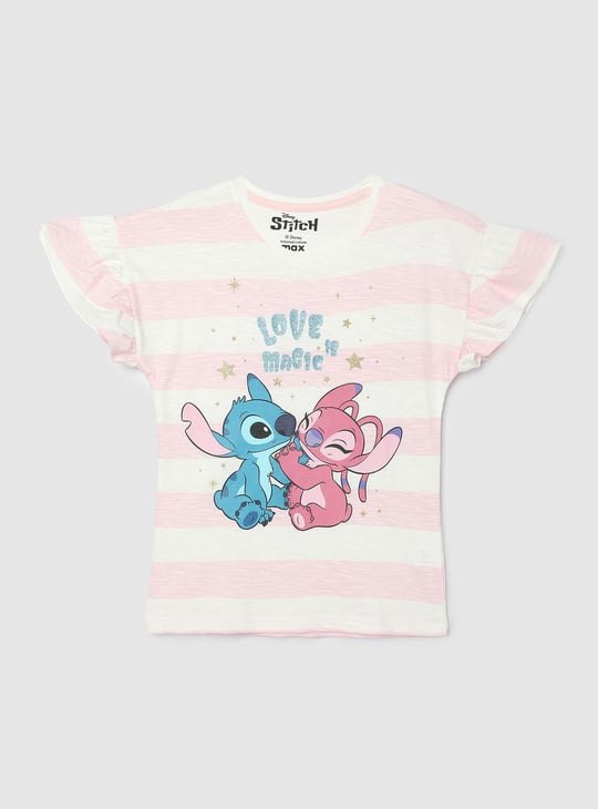 Girls Lilo & Stitch Print T-Shirt
