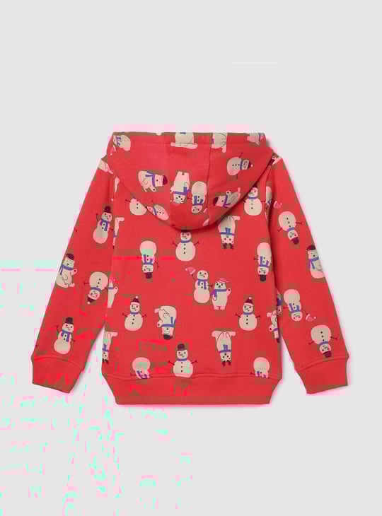 Boys Printed Hooded Zip-Through Sweatshirt