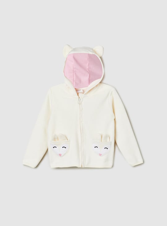 Girls Appliqued Hooded Sleepwear Set