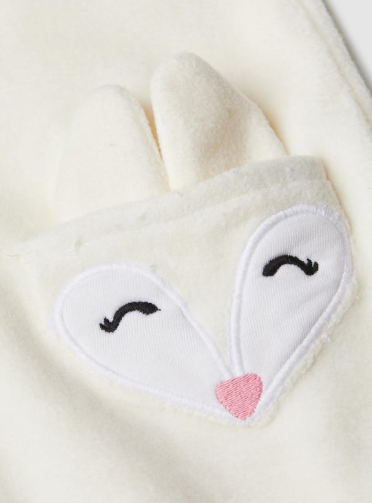 Girls Appliqued Hooded Sleepwear Set