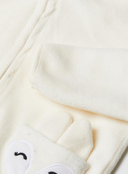 Girls Appliqued Hooded Sleepwear Set