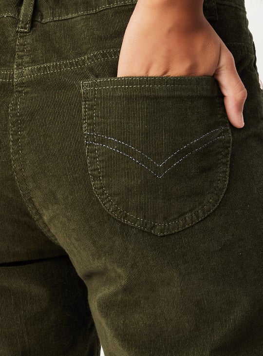 Girls Corduroy Straight Fit Trousers