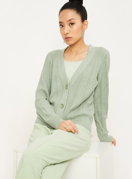 Women V-neck Cardigan