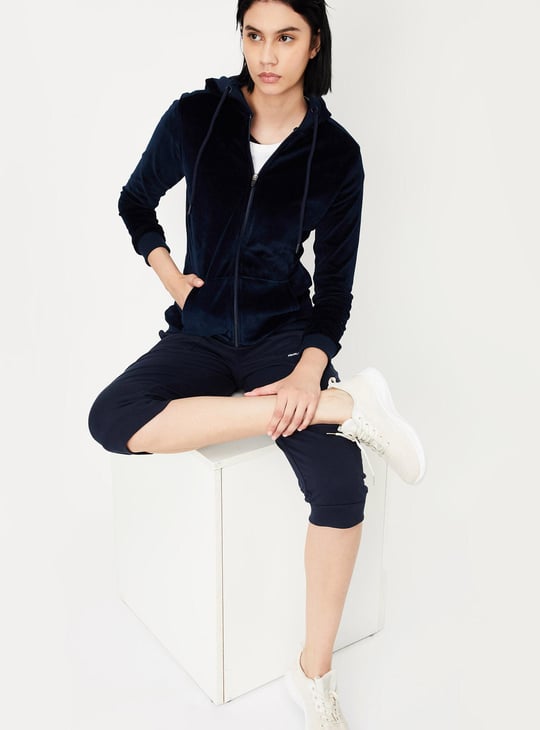 Women Velvet Hooded Jacket