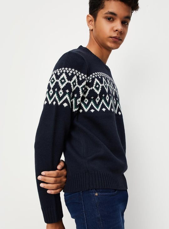 Boys Fair Isle Knitted Sweater