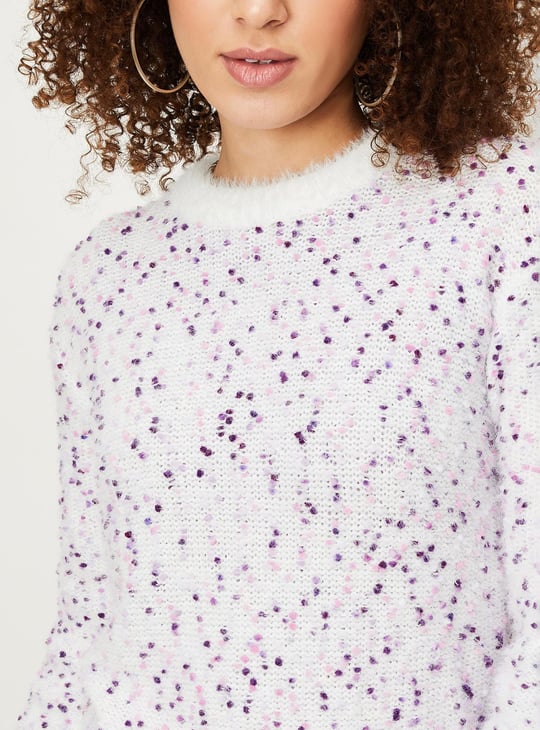 Women Textured Crew Neck Sweater