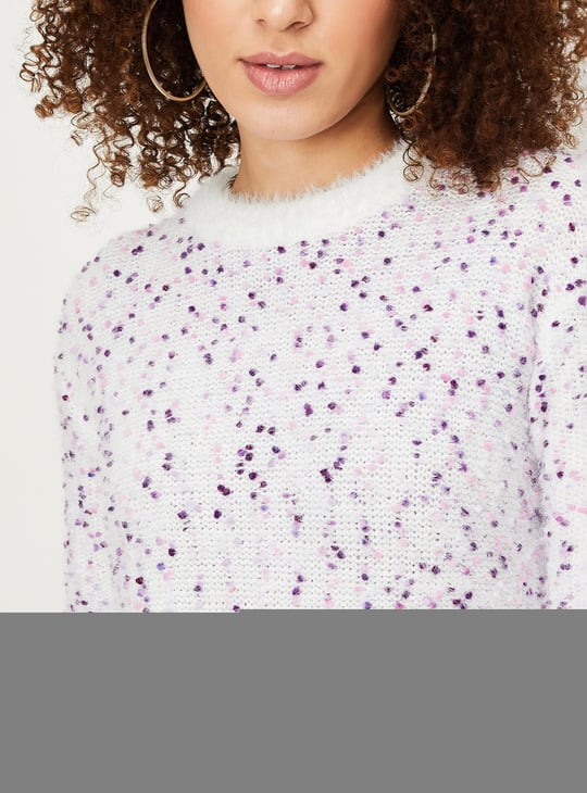 Women Textured Crew Neck Sweater