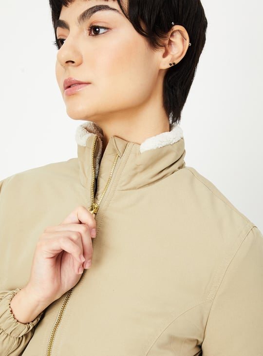 Women Quilted Bomber Jacket