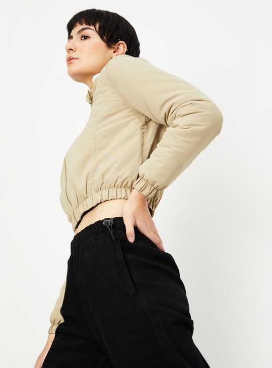 Women Quilted Bomber Jacket