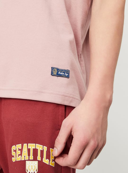 Men Oversized Back Print T-shirt