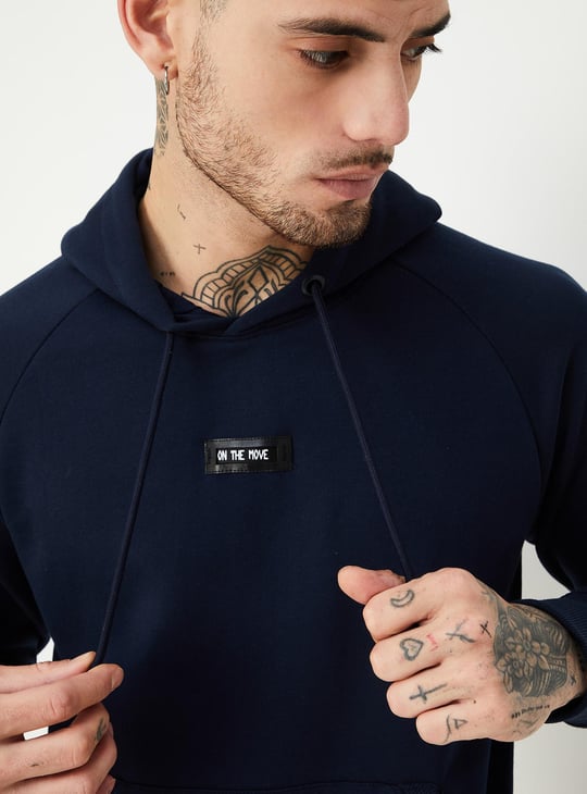 Men Solid Hooded Sweatshirt