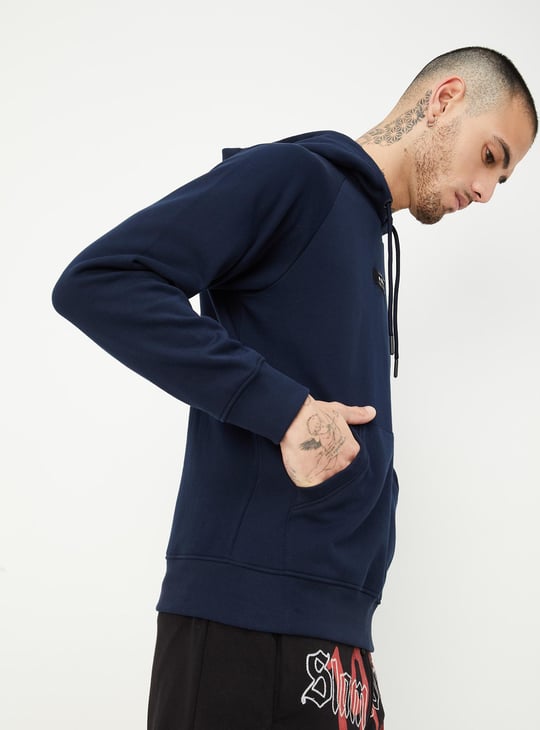 Men Solid Hooded Sweatshirt