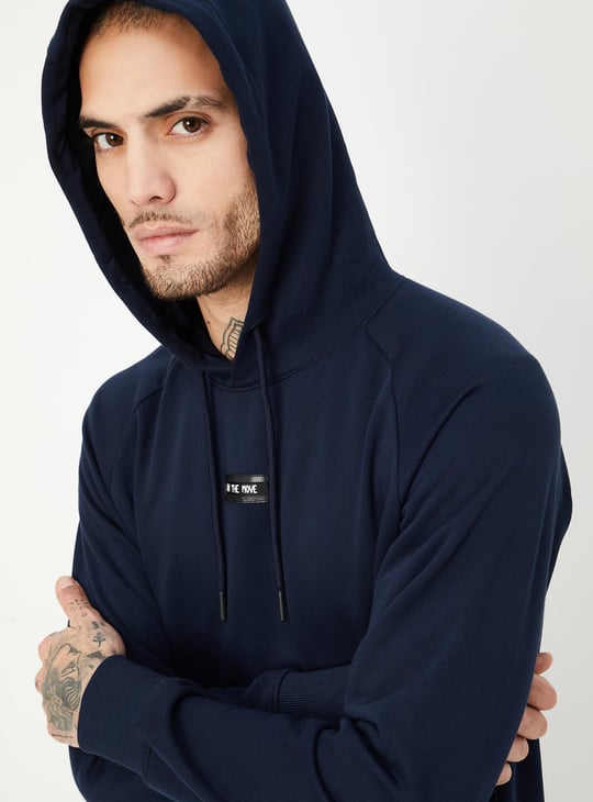 Men Solid Hooded Sweatshirt