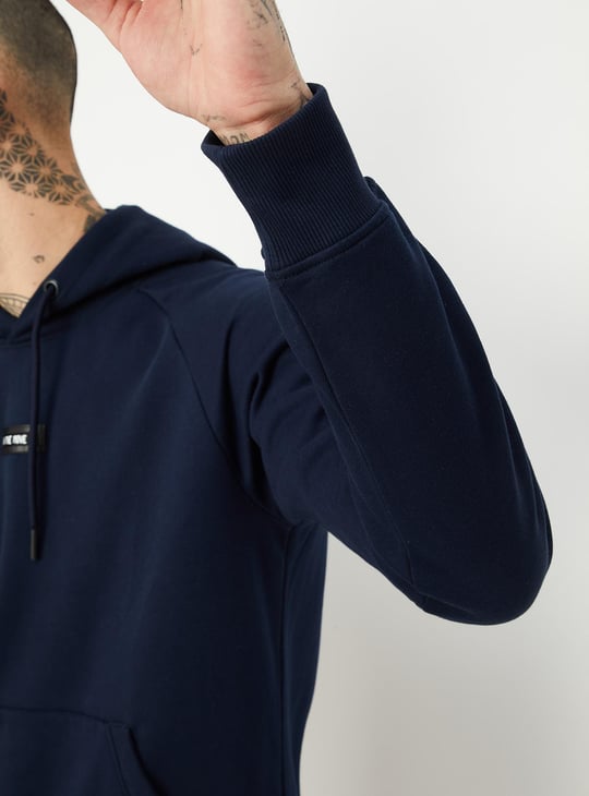 Men Solid Hooded Sweatshirt