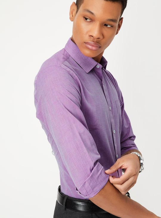 Men Solid Slim Fit Formal Shirt