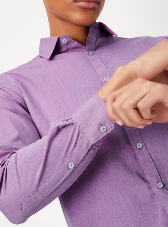 Men Solid Slim Fit Formal Shirt