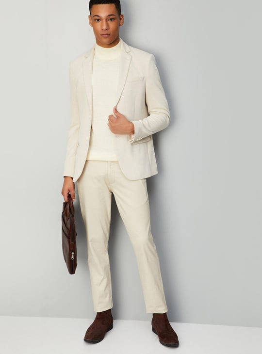 Men Solid Slim Fit Classic Blazer