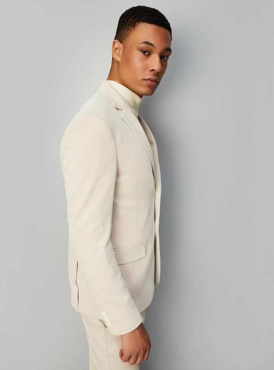 Men Solid Slim Fit Classic Blazer