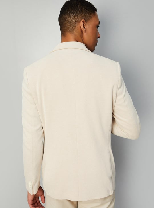 Men Solid Slim Fit Classic Blazer