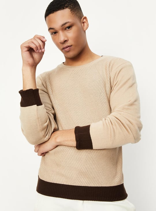 Men Knitted Reversible Sweater
