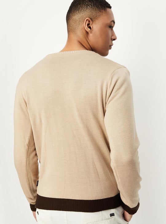 Men Knitted Reversible Sweater