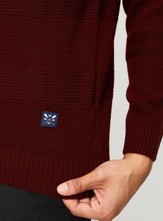 Men Knit Quarter-Zip Sweater