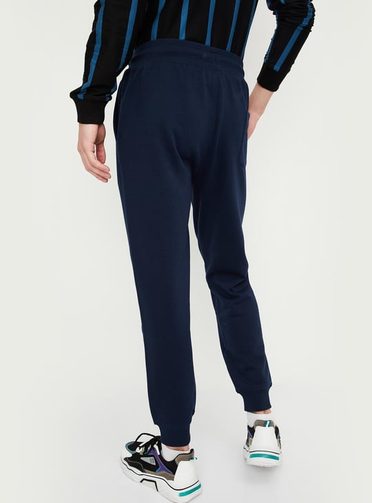Men Solid Drawstring Waist Joggers