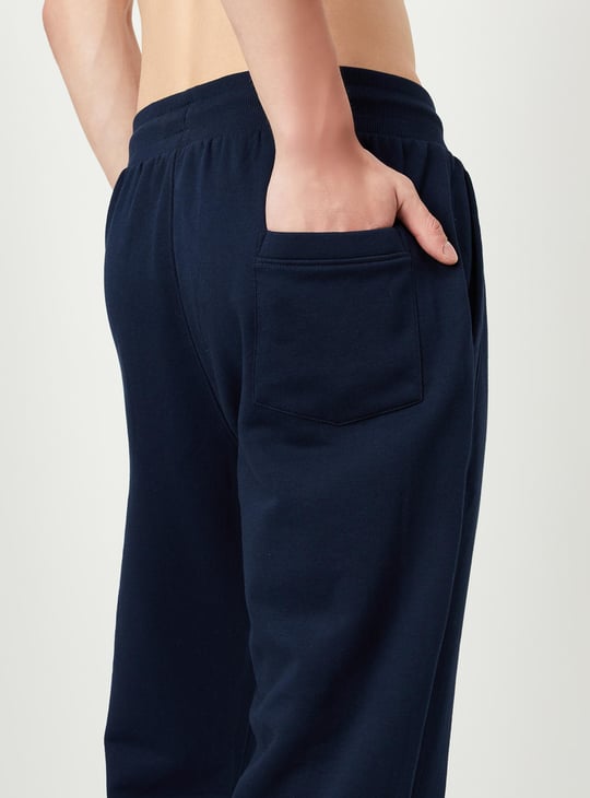 Men Solid Drawstring Waist Joggers