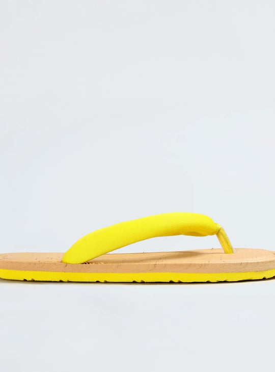 Women Colourblocked V-Strap Slippers