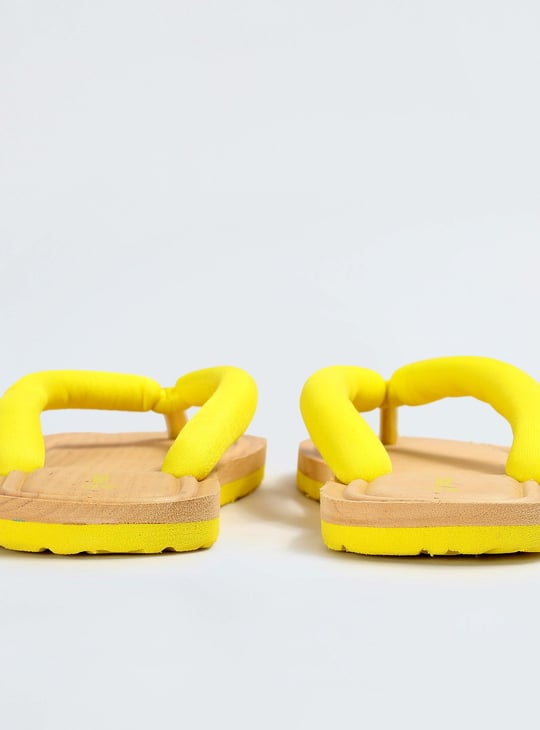 Women Colourblocked V-Strap Slippers