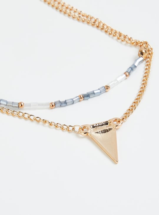 Women Layered Anklet with Charm