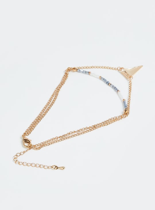Women Layered Anklet with Charm