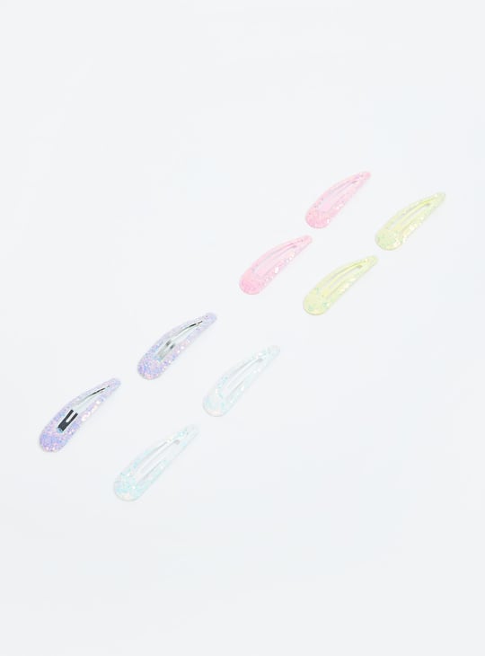 Girls Shimmery Tic Tac Clips - Pack of 8
