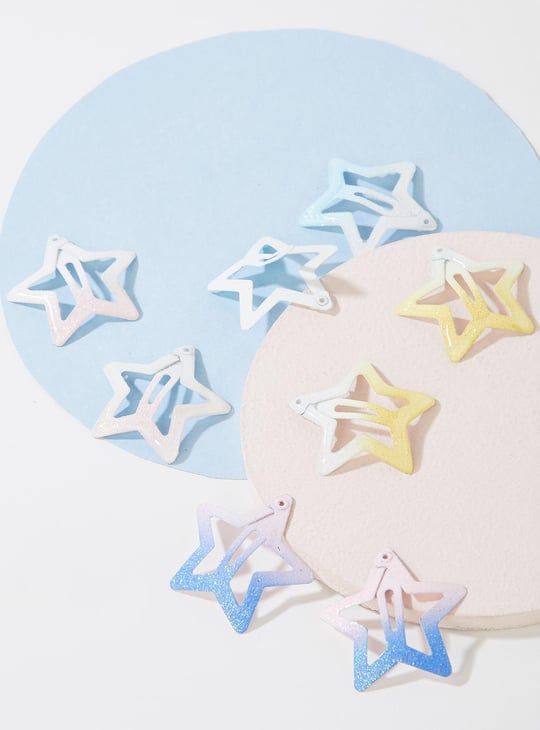 Girls Assorted Tic Tac Hair Clips - Pack of 4
