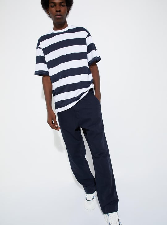 URB_N Men Relaxed Fit Striped T-Shirt