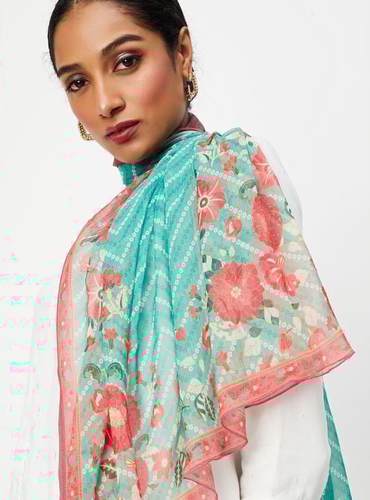 Women Floral Printed Stole