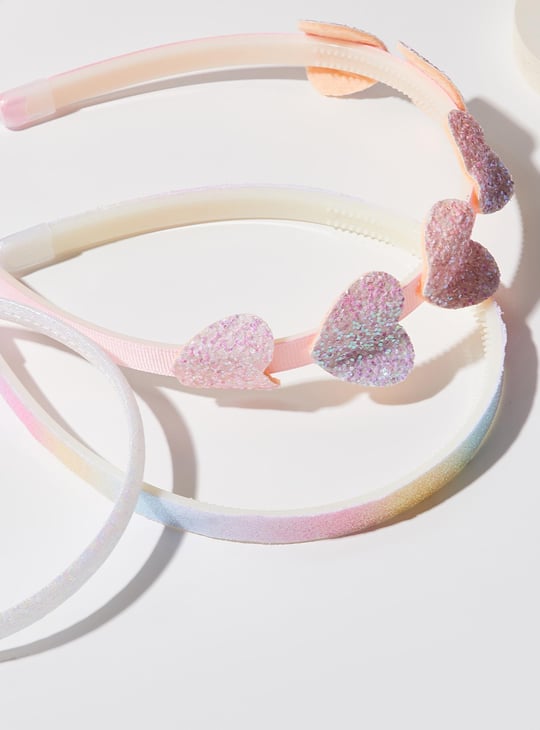 Girls Assorted Shimmery Headbands - Pack of 3