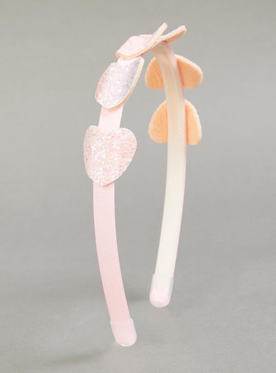 Girls Assorted Shimmery Headbands - Pack of 3