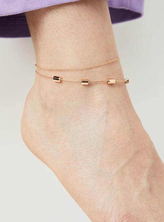 Women Assorted Anklets - Set of 2