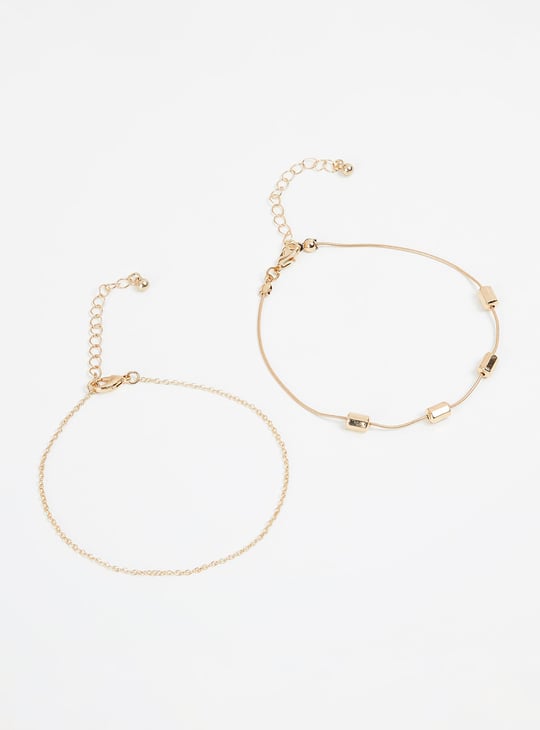 Women Assorted Anklets - Set of 2