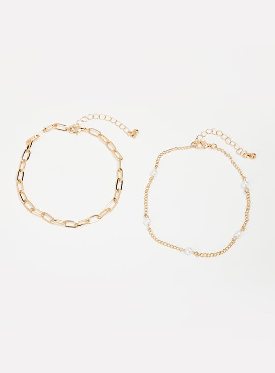 Women Assorted Anklets - Pack of 2
