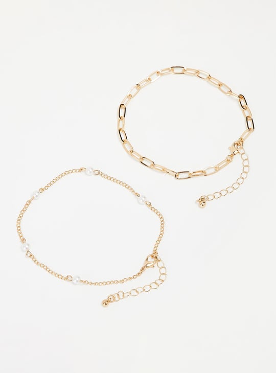 Women Assorted Anklets - Pack of 2
