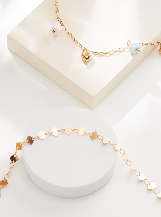Women Embellished Bracelet - Set of 2