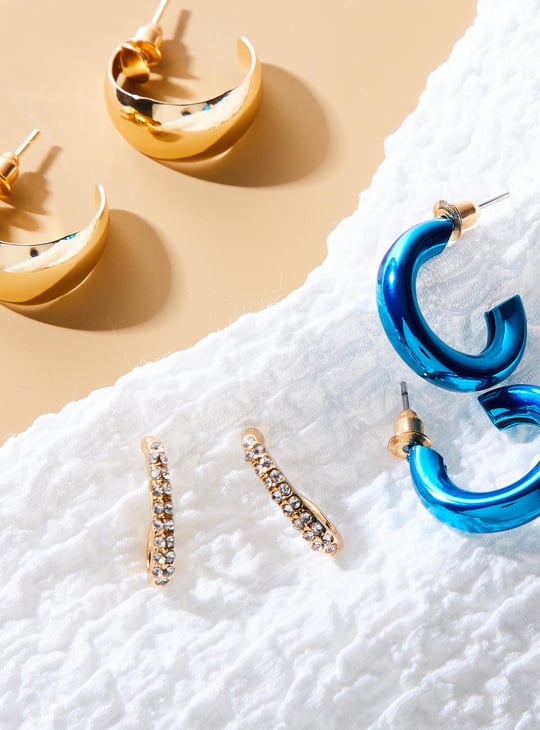 Women Assorted Hoops - Pack of 3