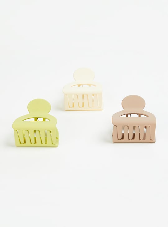 Women Solid Claw Clips - Pack of 3