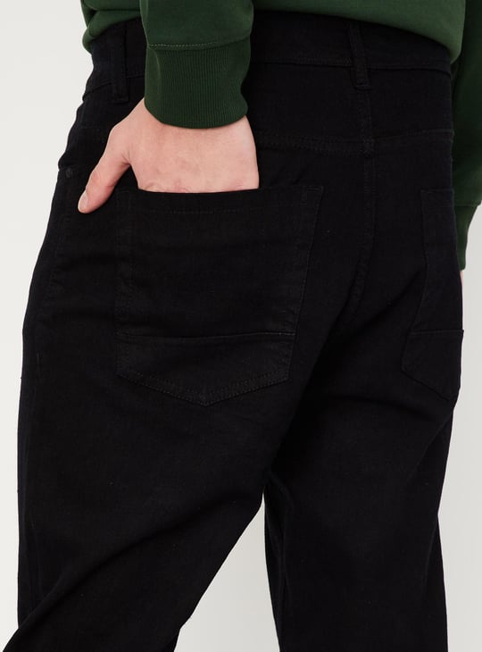Men Carrot Fit Jeans | Black | Jeans